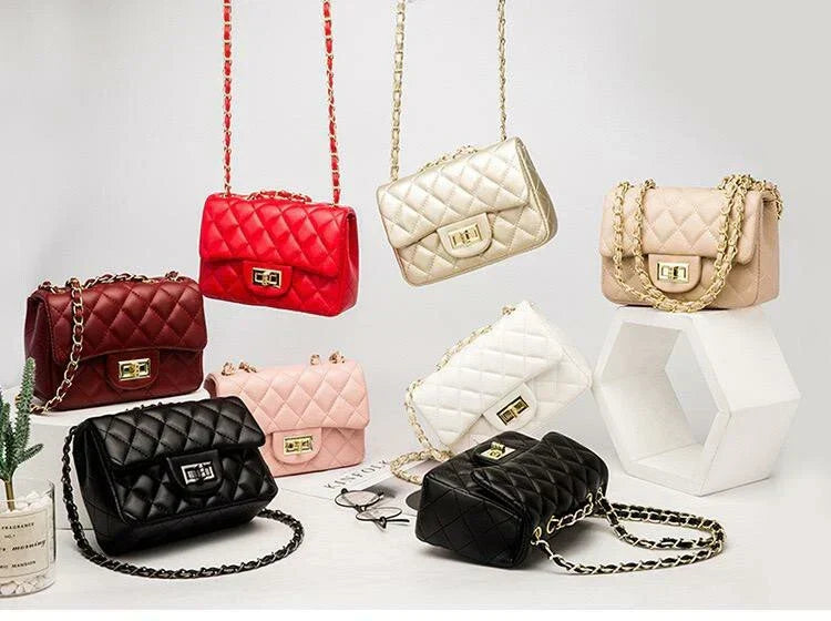 Women Mini Handbag PU Leather Shoulder Crossbody Luxury Trendy Black Purse